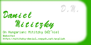 daniel mititzky business card